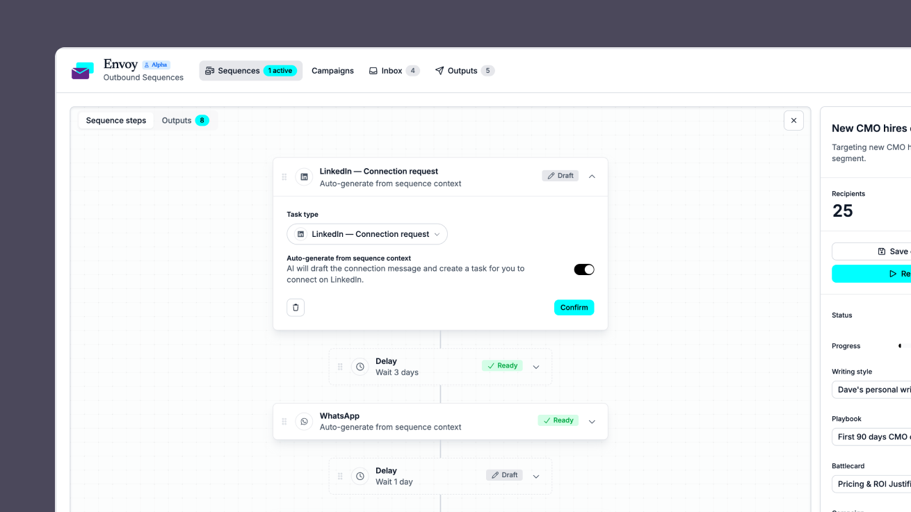 Envoy in the AgencyCore platform